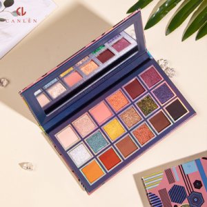 跨境彩妝18色眼影盤(pán)貼牌OEM/ODM