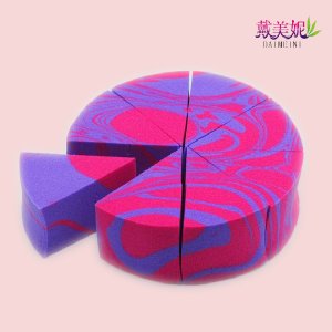 非乳膠彩虹化妝粉撲貼牌定制代加工