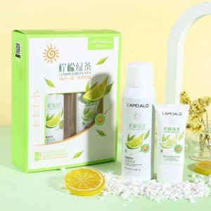 檸檬綠茶防護(hù)噴霧防護(hù)霜兩件套貼牌定制代加工