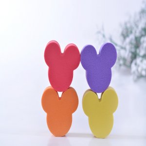 乳膠化妝棉 干濕兩用米奇形化妝粉撲貼牌定制代加工