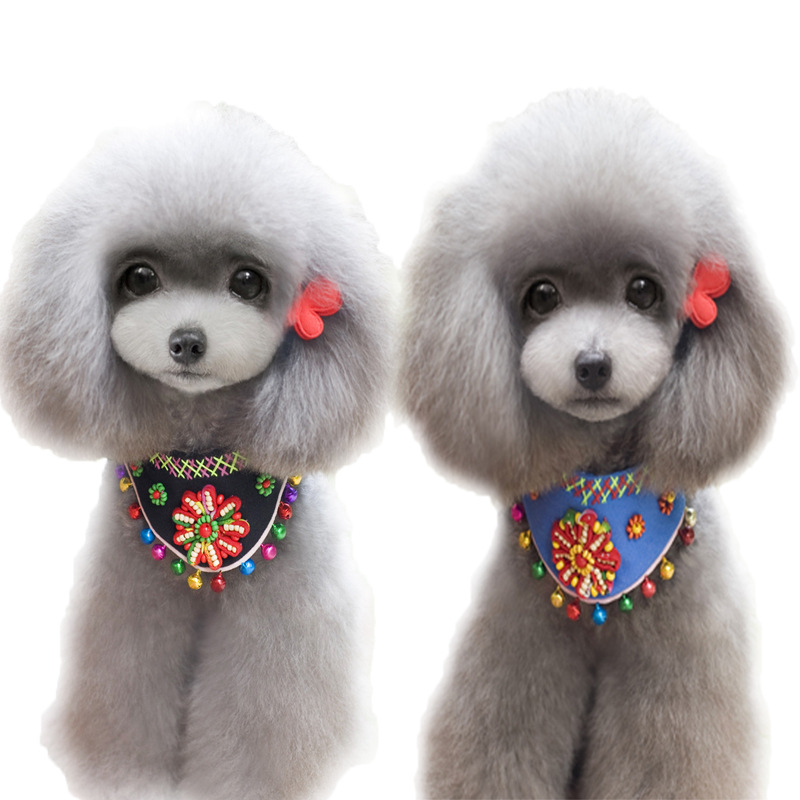 寵物項圈三角巾民族風貼牌定制代加工