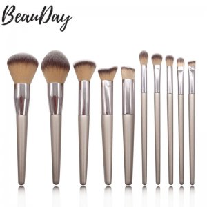 香檳色10支小葡萄化妝刷套OEM/ODM代加工