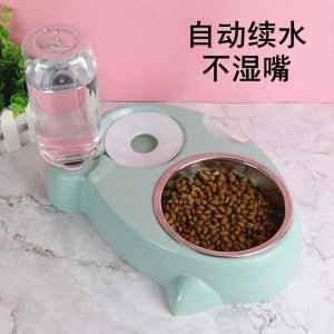 貓碗雙碗自動(dòng)飲水狗碗狗食盆狗盤OEM/ODM代加工