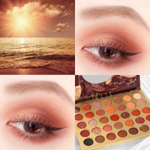 易上色啞光大地色持妝亮片眼影貼牌OEM/ODM