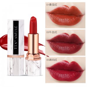 TTX新款絲絨唇膏 持久滋潤(rùn)保濕大理石紋口紅OEM/ODM代加工