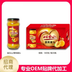 黃桃罐頭580克OEM/ODM定制代加工