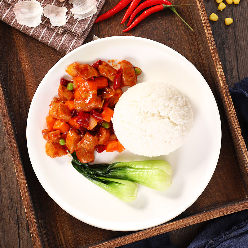 石家莊市惠康食品有限公司 - 谷言蓋澆飯半成品辣子雞丁代加工,小批量可靈活生產(chǎn),成本低,價(jià)格優(yōu),出貨快,讓您的生意更輕松.