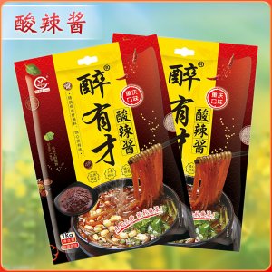 醉有才酸辣醬1kg螺螄粉調(diào)味醬OEM代加工 醉有才酸辣醬1kg螺螄粉調(diào)味醬OEM代加工