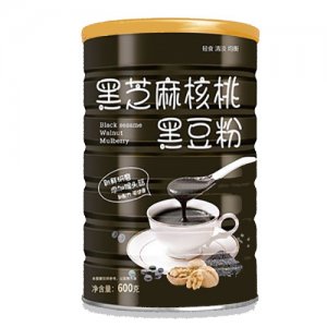 黑芝麻核桃黑豆粉600gOEM代加工 黑芝麻核桃黑豆粉600gOEM代加工
