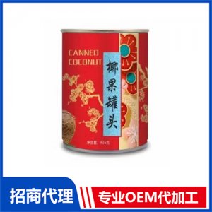 升升園椰果罐頭425克 罐裝水果罐頭OEM/ODM貼牌 罐頭代工源頭廠家