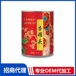 升升園杏罐頭425克罐裝 水果罐頭OEM代工源頭廠家