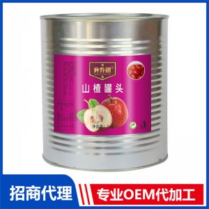 升升園山楂罐頭 水果罐頭3kg裝貼牌定制 果蔬罐頭oem代工源頭廠家