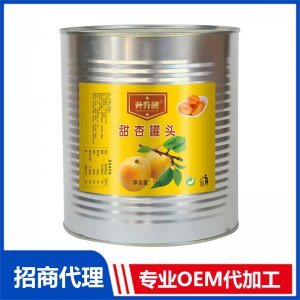 升升園甜杏罐頭3kg 各種水果罐頭OEM/ODM貼牌 果蔬罐頭代工廠家