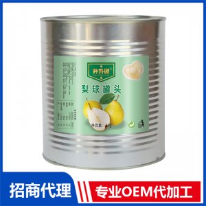 升升園梨球罐頭3kg水果罐頭OEM/ODM貼牌 果蔬罐頭代工源頭廠家
