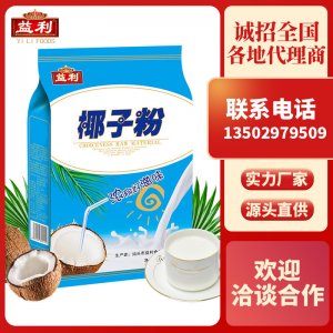 益利速溶椰子粉袋裝400g營養(yǎng)代餐粉生產(chǎn)基地 椰漿沖飲品代加工