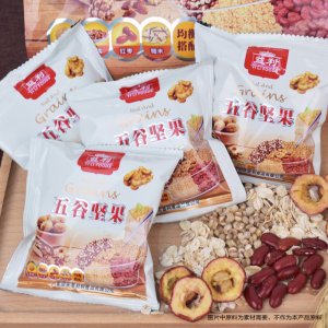 益利五谷堅果袋裝368g雜糧營養(yǎng)早餐代餐粉一站式貼牌代加工 核桃紅棗粉燕麥粉代加工