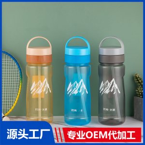 時(shí)尚水杯吸管水壺大含量多規(guī)格顏色多樣水杯OEM代加工