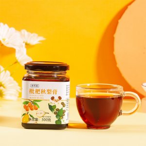 枇杷秋梨膏OEM/ODM胖大海羅漢果碭山秋梨酥梨膏300g瓶裝一站式貼牌代加工