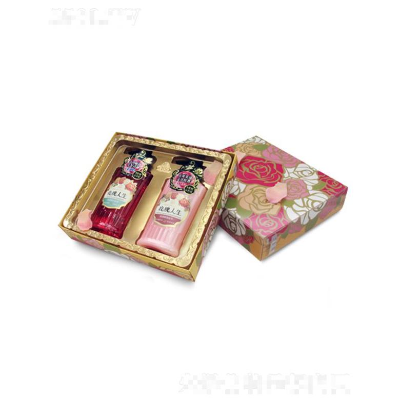 美吾發(fā)玫瑰人生鎏金彩繪禮盒 洗護 475ml*2氨基酸疊加養(yǎng)護