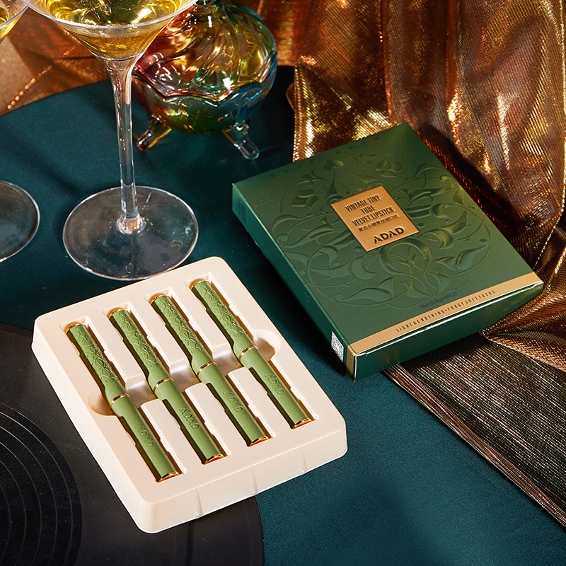 ADAD復(fù)古小細(xì)管絲絨口紅 柔霧覆唇絲滑水潤不易掉色輕奢口紅套盒OEM代加工