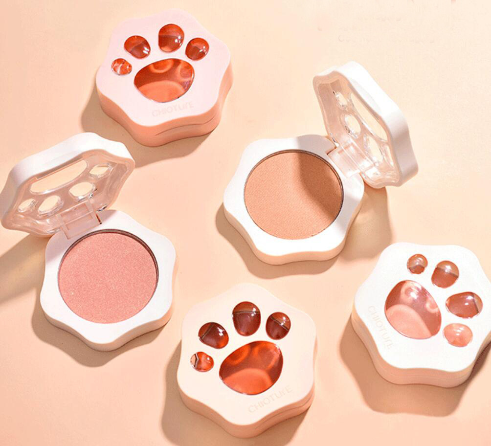 貓爪腮紅單色可愛(ài)卡通眼影高光新OEM代加工