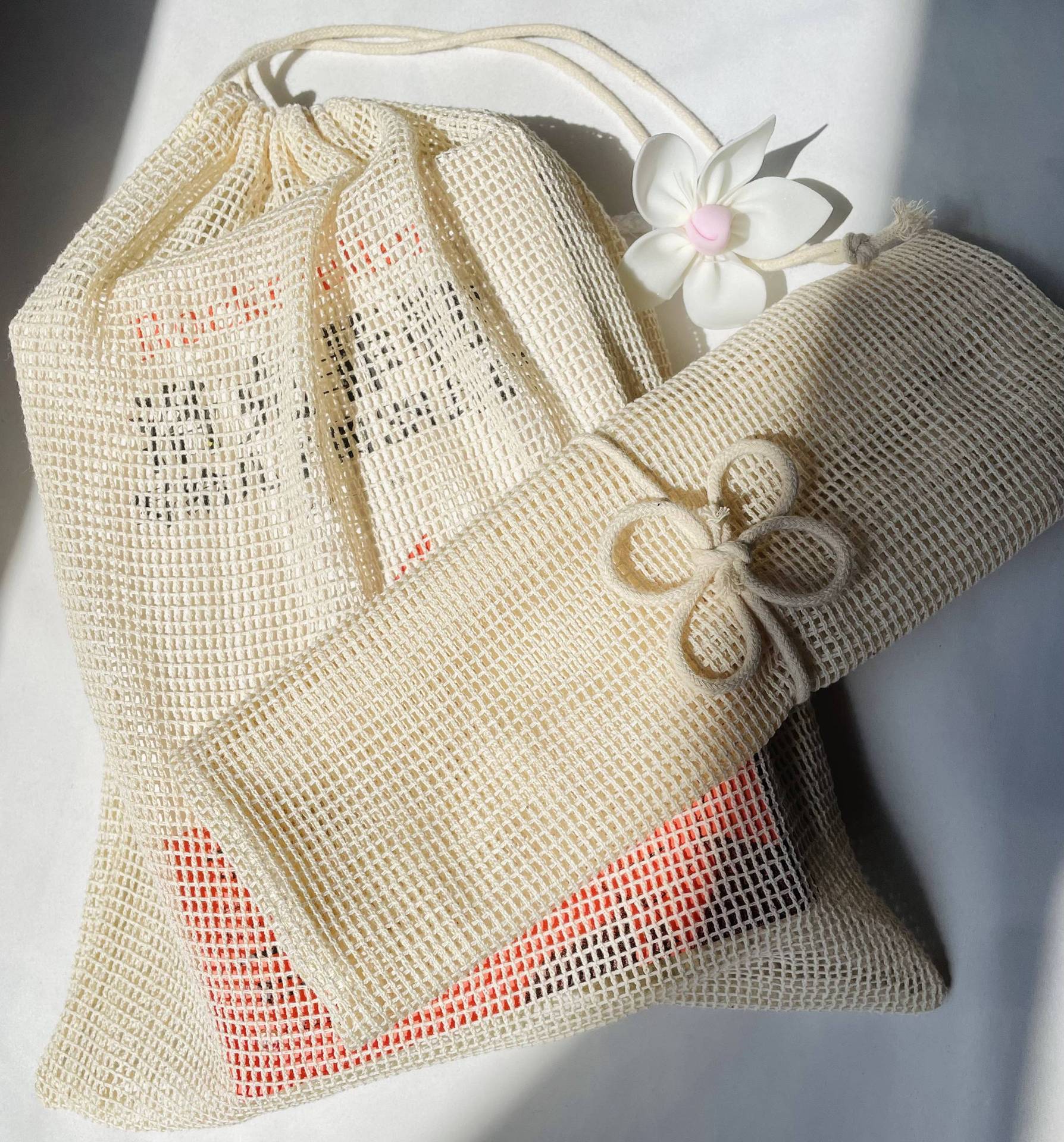 工廠直銷可降解單抽棉網(wǎng)袋收納超市購物棉布袋跨境亞馬遜熱銷龍佳OEM代加工