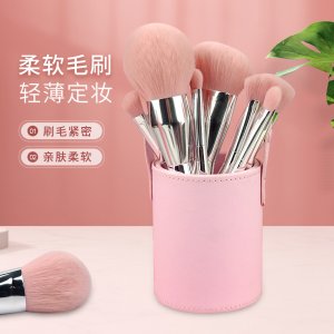 化妝刷套裝 12支裝軟毛圓頭大號(hào)散粉刷全套美妝工具OEM代加工