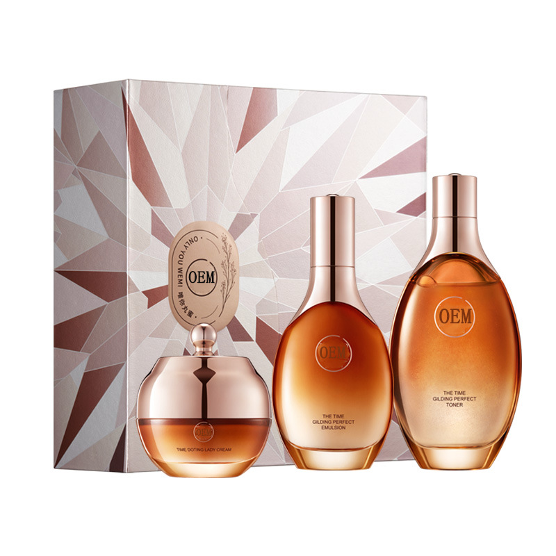 抗皺時(shí)光鎏金水乳霜套裝OEM代加工
