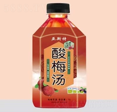 亞斯特果汁飲料酸梅湯大瓶1L裝招商代理商超貨源OEM代加工
