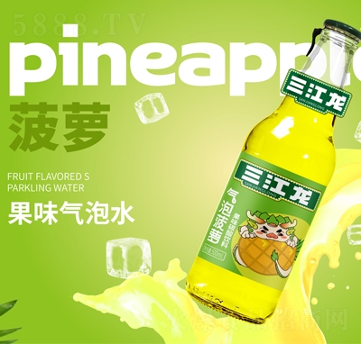 三江龍氣泡嘉賓果味氣泡水菠蘿味碳酸飲料500mlOEM代加工