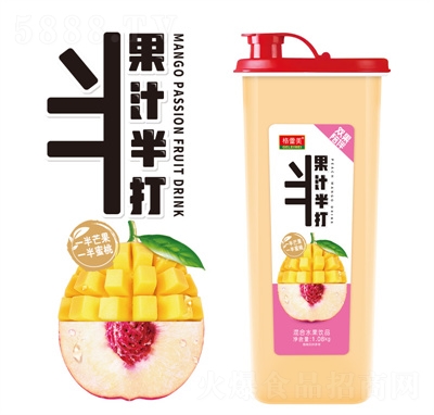 格蕾美半打復合果汁飲料1.5千克芒果汁蜜桃汁OEM代加工