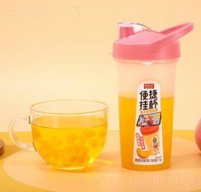 格蕾美便攜掛杯果汁果肉果汁飲料招商黃桃汁570gOEM代加工
