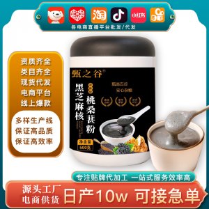 批發(fā)代餐粉山藥黑芝麻核桃桑葚粉 五谷早餐沖飲調黑豆粉黑芝麻糊