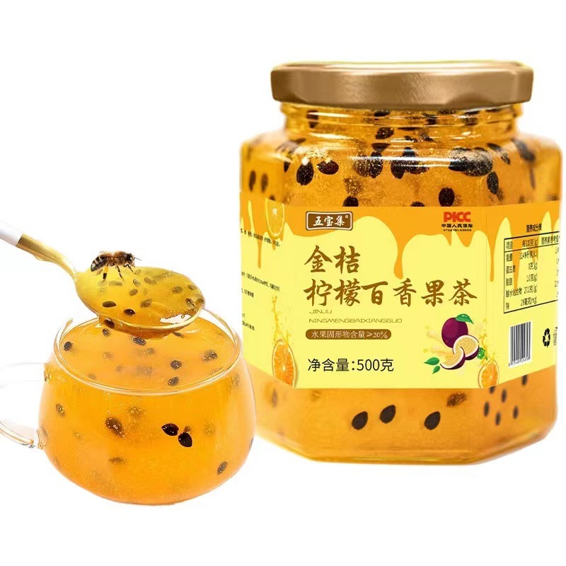 金桔檸檬百香果果醬 果茶夏季必備源頭工廠代加工量大價(jià)優(yōu)OEM代加工