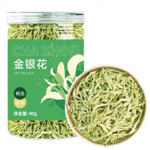 廠家直銷金銀花批發(fā)40g罐裝一件代發(fā)代用茶長粗條金銀花茶藥材