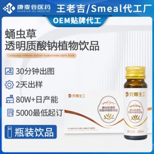 定制玻尿酸魚(yú)膠原蛋白肽口服液蛹蟲(chóng)草透明質(zhì)酸鈉植物飲品代加工