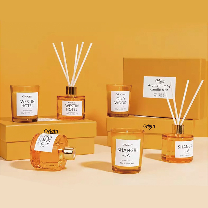 高級(jí)感香薰蠟燭禮盒套裝家居香氛禮品禮物手工擺件臘燭伴手禮擺件