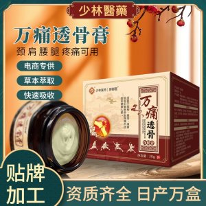 萬痛透骨膏OEM/ODM貼牌定制 萬痛透骨膏代加工源頭廠家