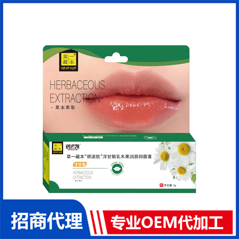 草一藏本洋甘菊乳木果潤(rùn)唇抑菌膏-洋甘菊貼牌代加工 抑菌膏唇膏OEM代加工源頭工廠
