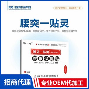 腰突一貼靈腰椎保健貼OEM代加工 保健貼貼劑貼牌定制源頭工廠